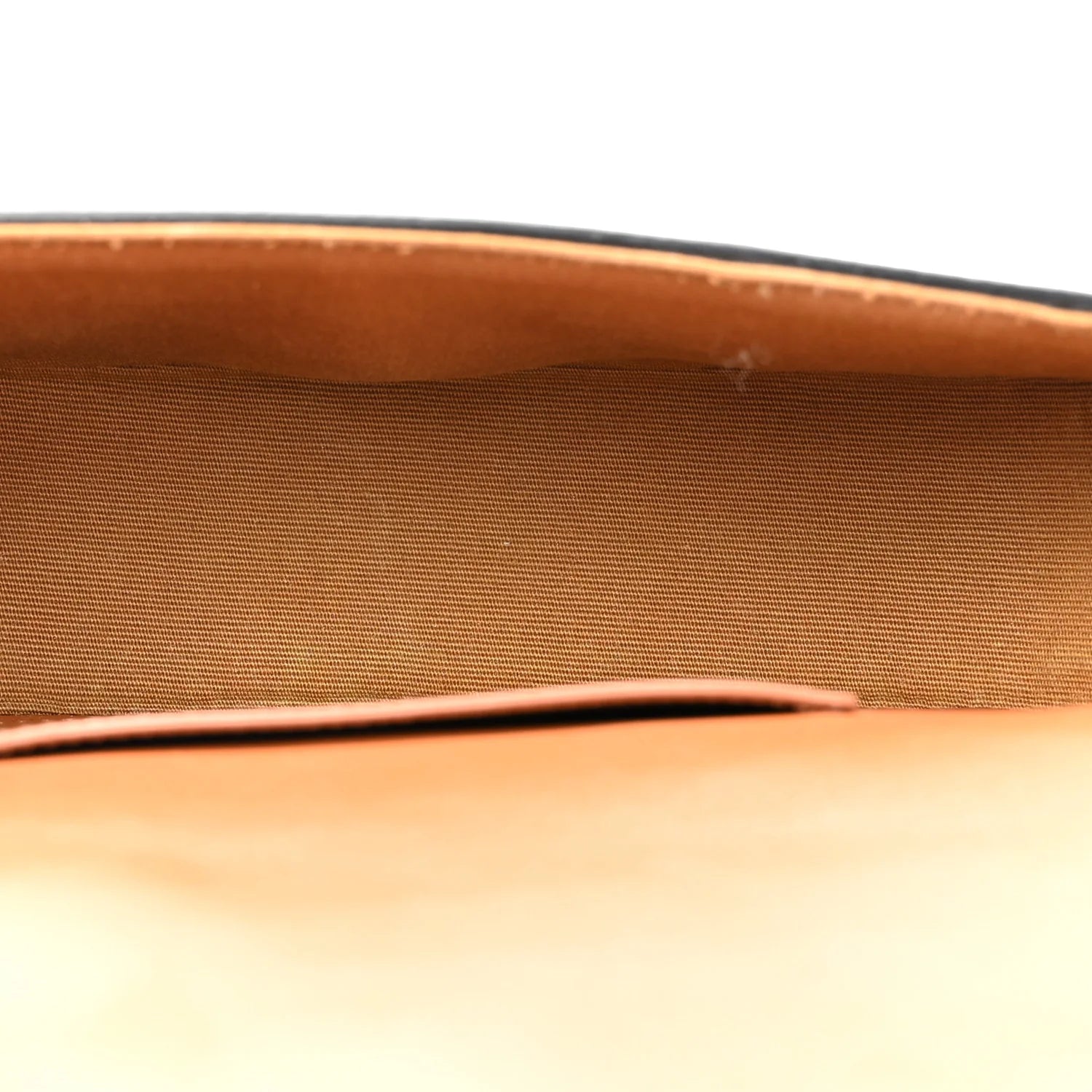 Triomphe Canvas Calfskin Tabou Clutch on Strap Tan