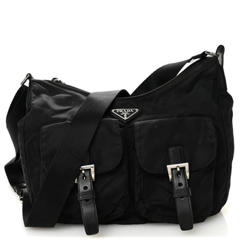 Tessuto Nylon Messenger Bag Black