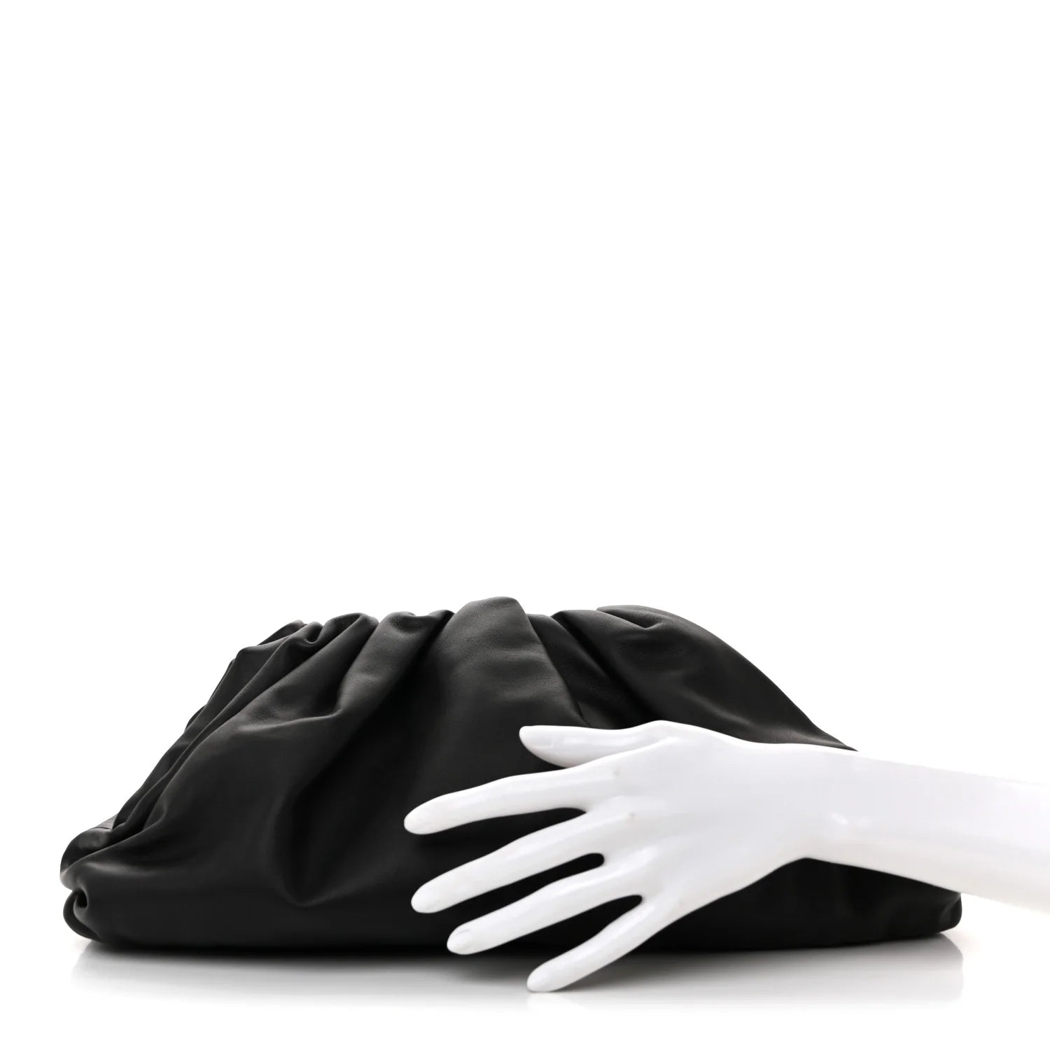 Smooth Butter Calf the Pouch Oversized Clutch Black