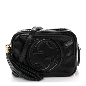 Soft Patent Small Soho Disco Bag Black