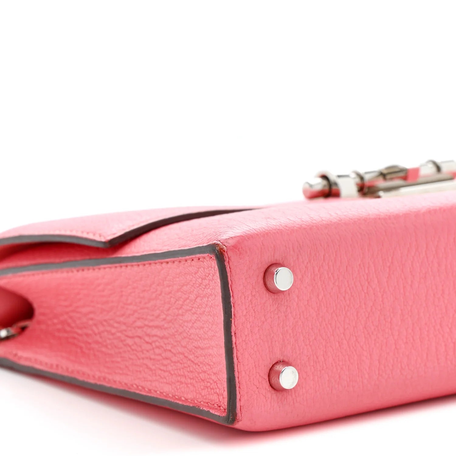 Chevre Mysore Mini Verrou Chaine Bag Rose Azalee