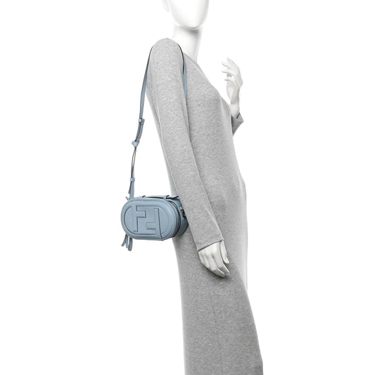 Vitello Grace Camoscio O'Lock Mini Camera Case Azzurro Baby