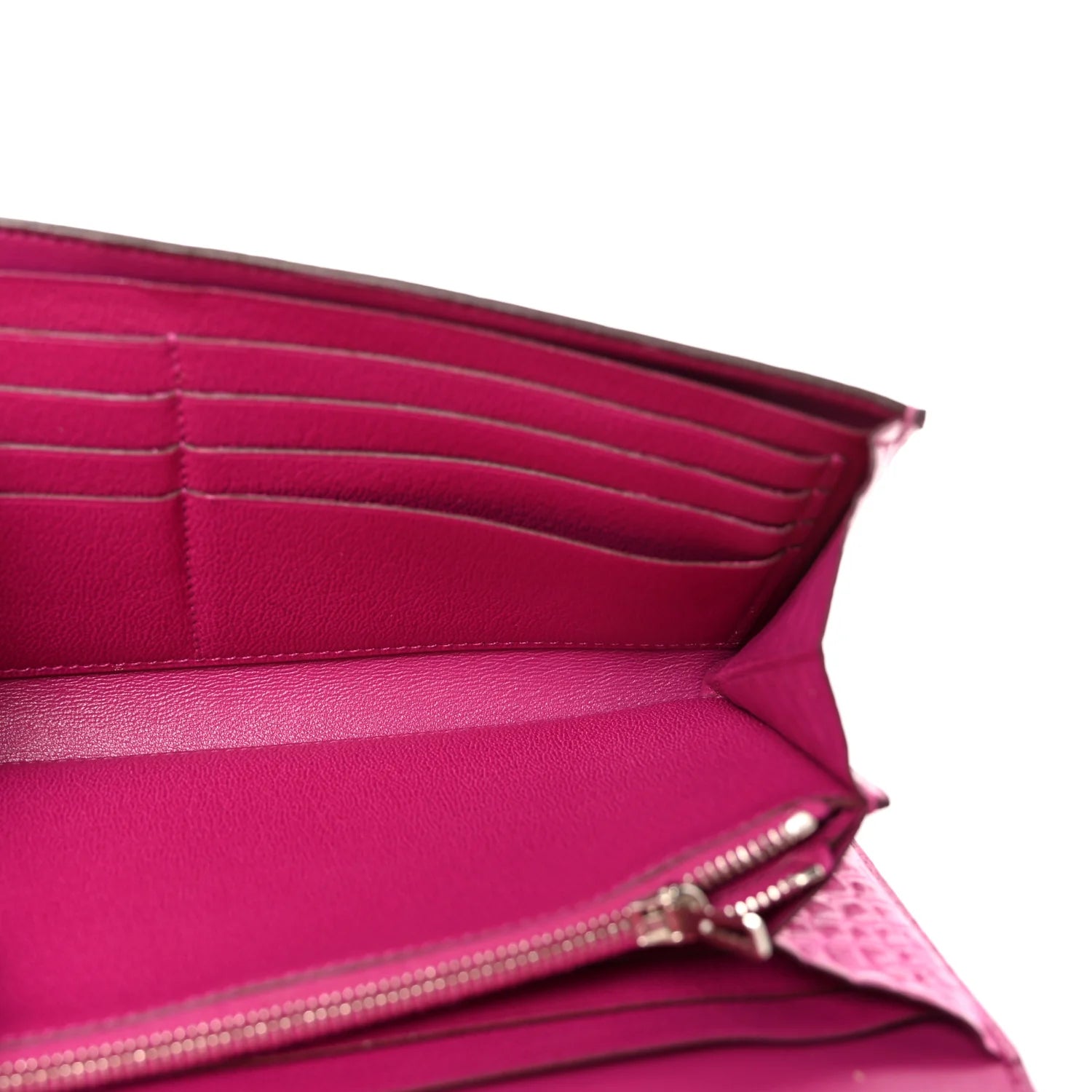 Shiny Alligator Constance Long Wallet Rose Scheherazade