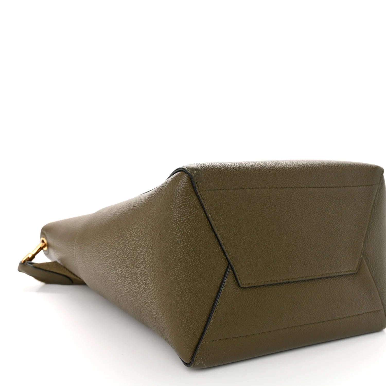 Soft Grained Calfskin Sangle Bucket Bag Light Khaki