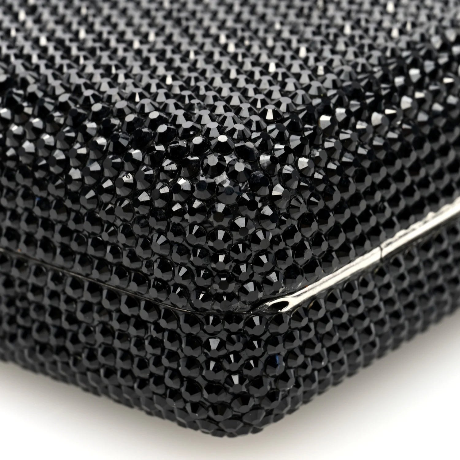 Swarovski Crystal Minaudiere Clutch Black
