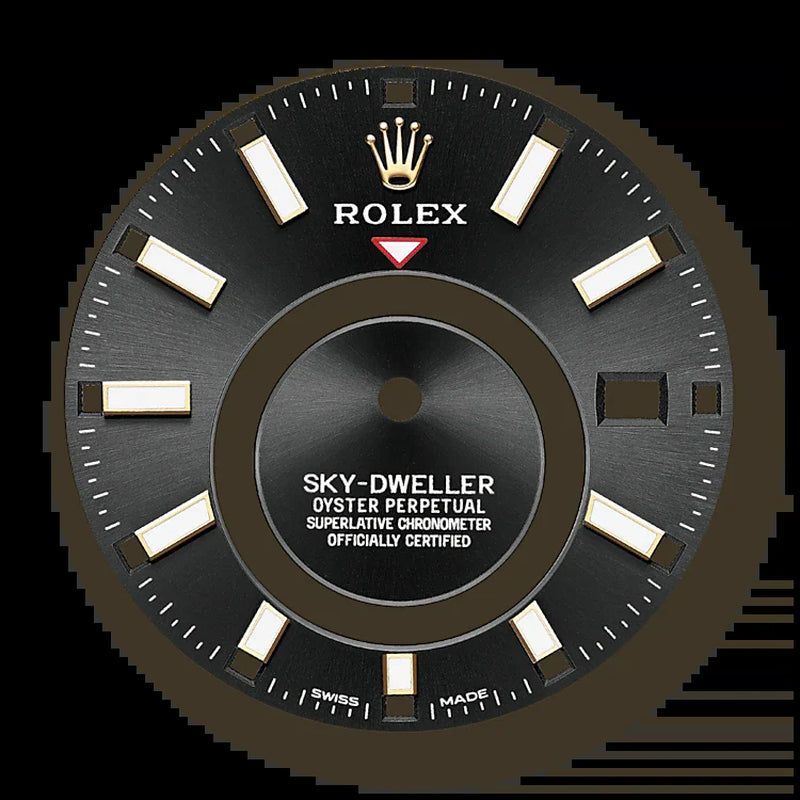 Sky-Dweller 42Mm, 18K Yellow Gold, Oysterflex, Ref# 326238-0009