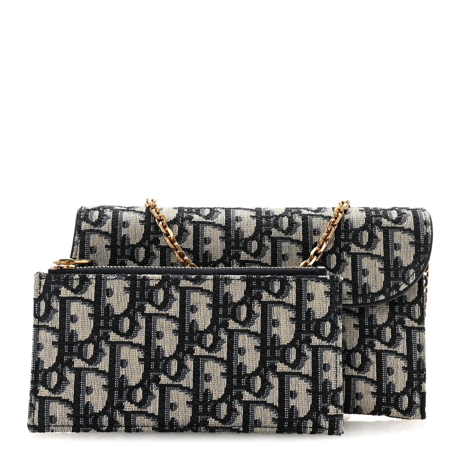 Oblique Saddle Chain Pouch Blue