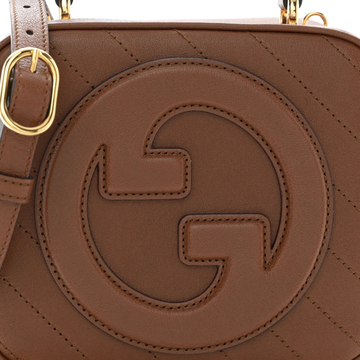 Sakai Be Green Calfskin Diagonal Stitched Blondie Top Handle Bag Cuir