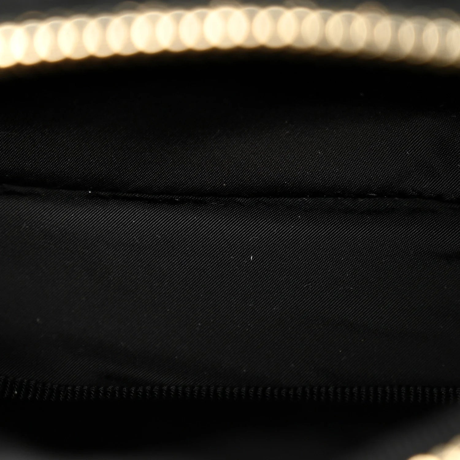 Velvet Effect Nylon Shiny Crumpled Calfskin Mini Quilted  25 Clutch with Chain Black