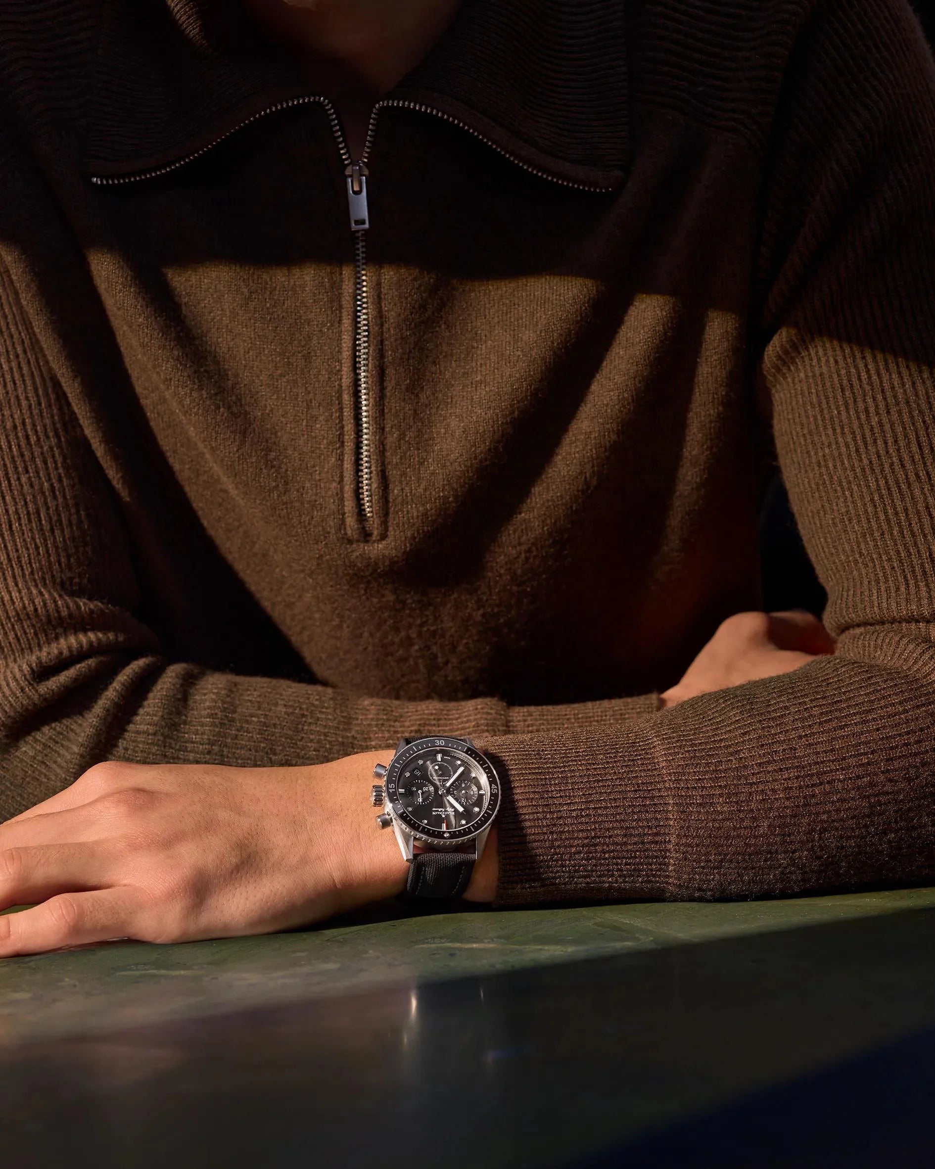 Unworn  Fifty Fathoms Bathyscaphe Chronographe Flyback, Stainless Steel, 43Mm, Ref# 5200-1110-B52A, Box and Papers