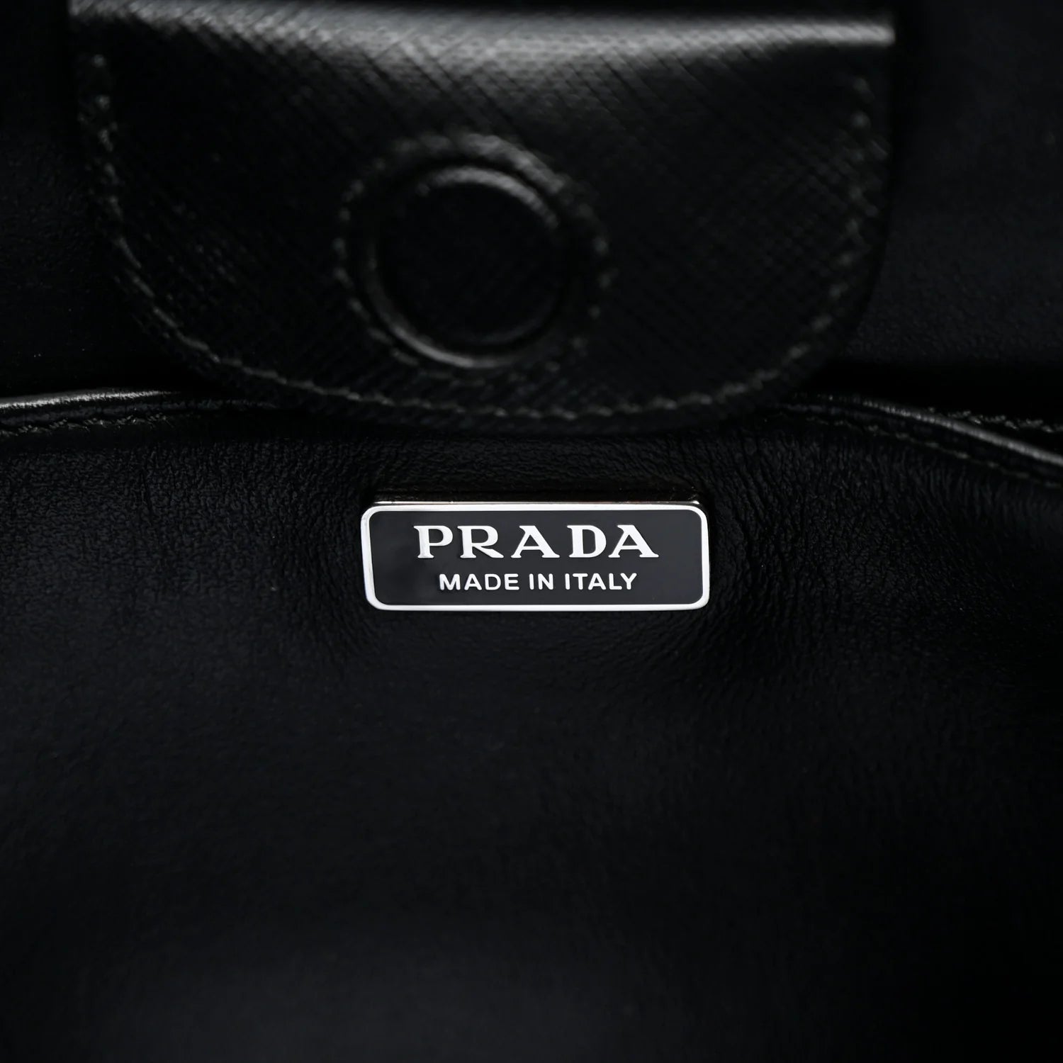 Saffiano Lux Adjustable Strap Shoulder Bag Black