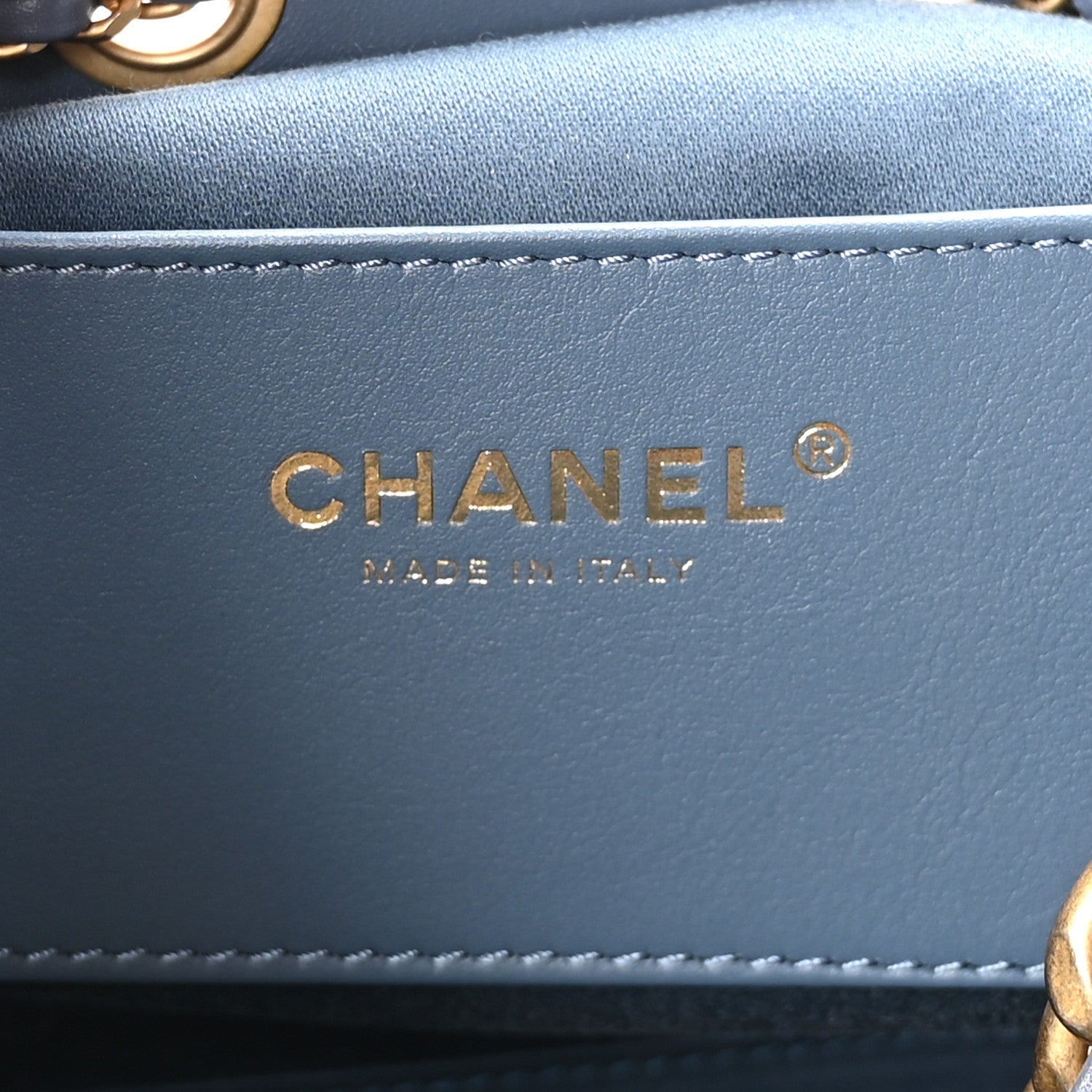 Suede Quilted Small  25 Handbag Blue