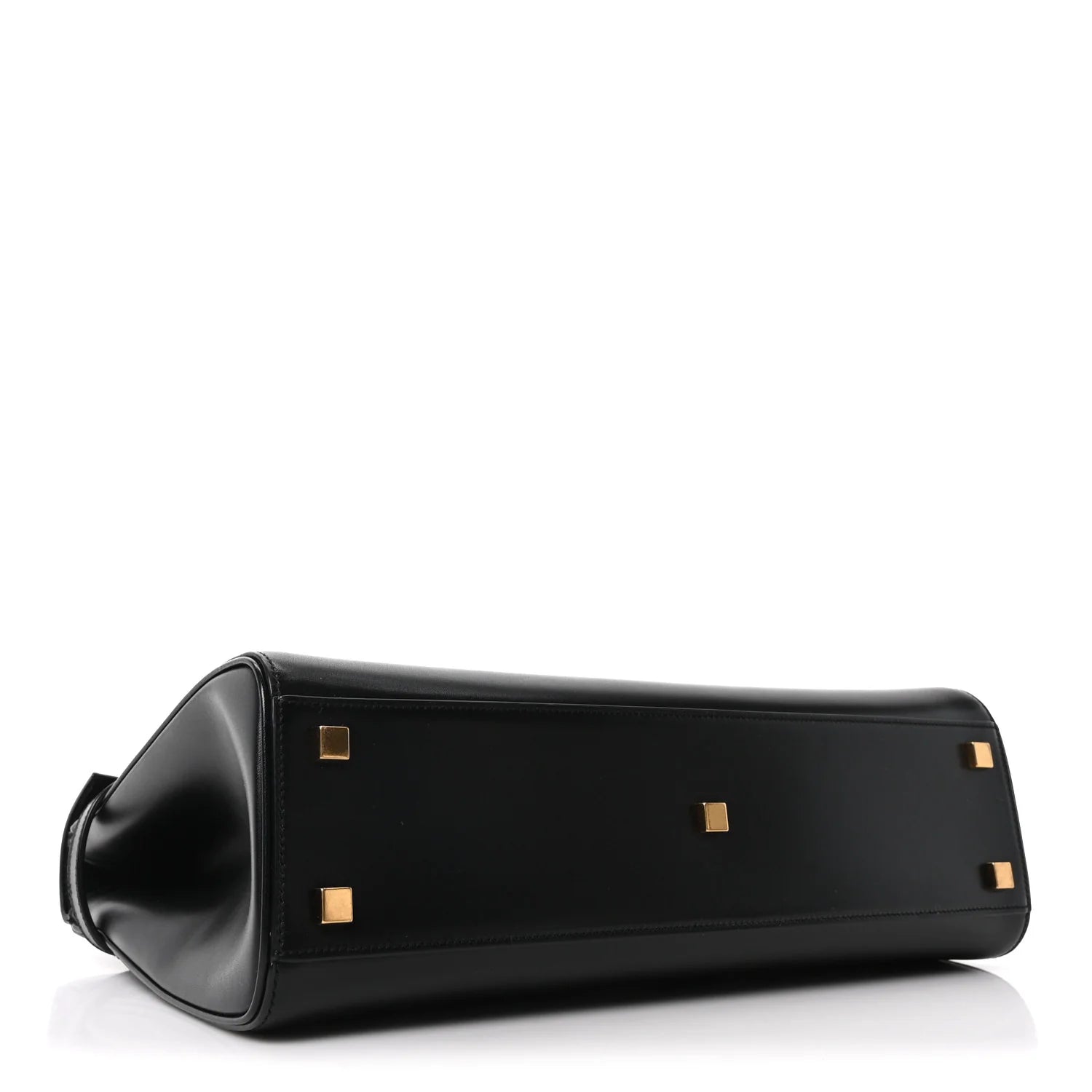 Smooth Calfskin Manhattan Top Handle Black