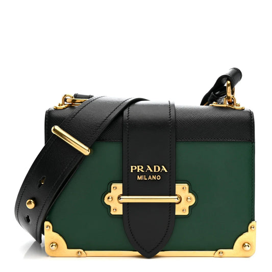 City Calf Saffiano Cahier Bag Biliardo Black