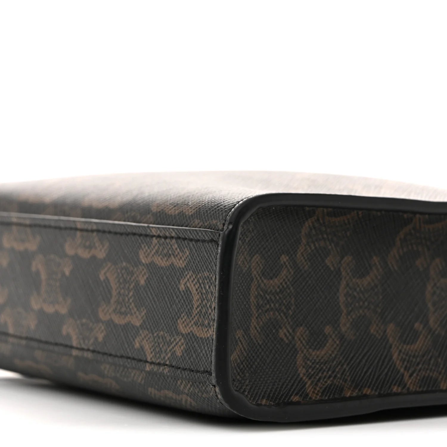 Triomphe Canvas Calfskin Mini Vertical Cabas Tan