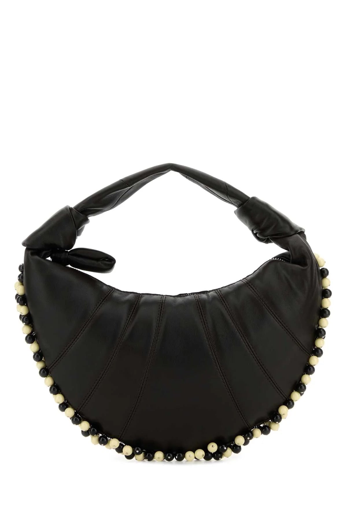 CHOCOLATE NAPPA LEATHER MINI FORTUNE HANDBAG