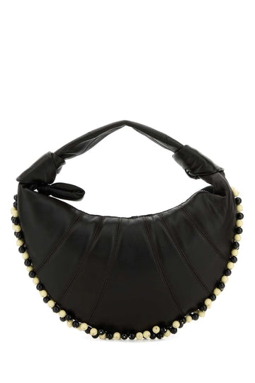 CHOCOLATE NAPPA LEATHER MINI FORTUNE HANDBAG