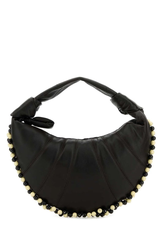 CHOCOLATE NAPPA LEATHER MINI FORTUNE HANDBAG