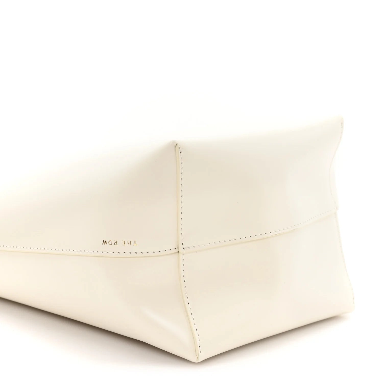Shiny Calfskin Small N/S Park Tote Ivory