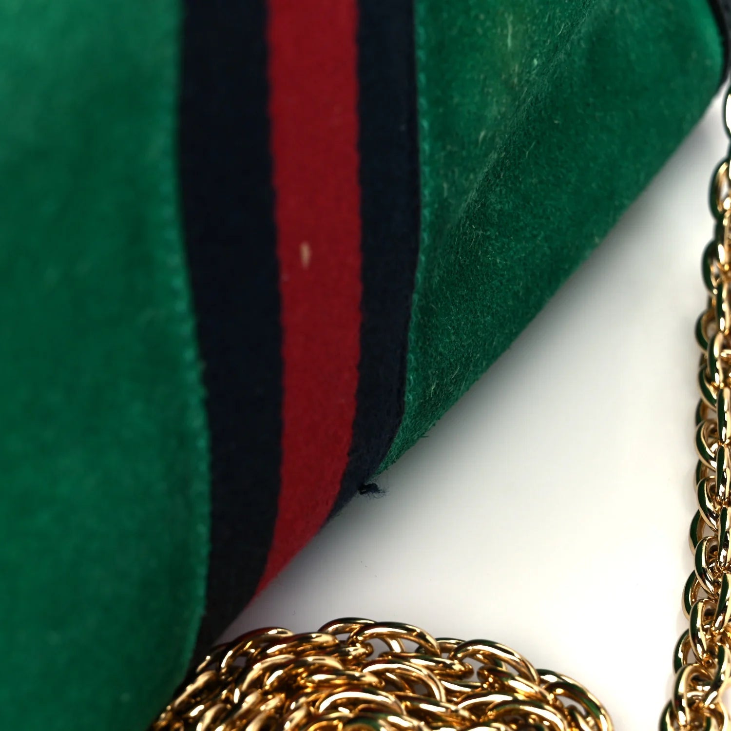 Suede Patent Web Medium Ophidia Chain Shoulder Bag New Shamarock Black