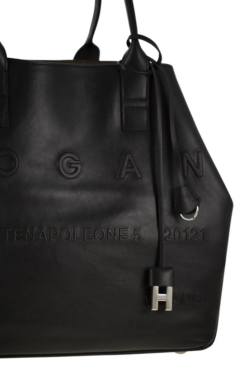 MEDIUM LEATHER SHOPPING BAG