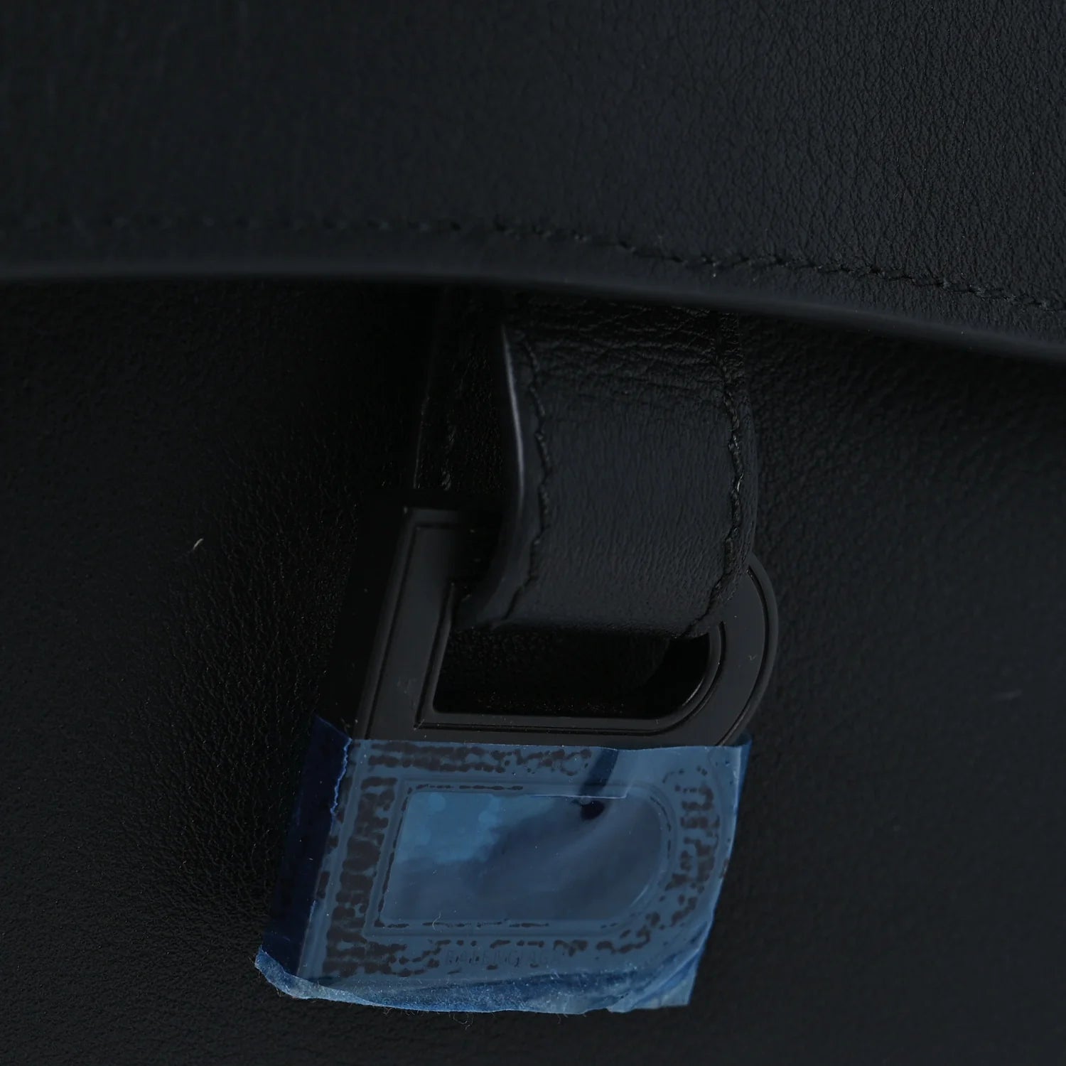 Semi Shiny Smooth Calfskin Monochrome M Downtown Shoulder Bag Black