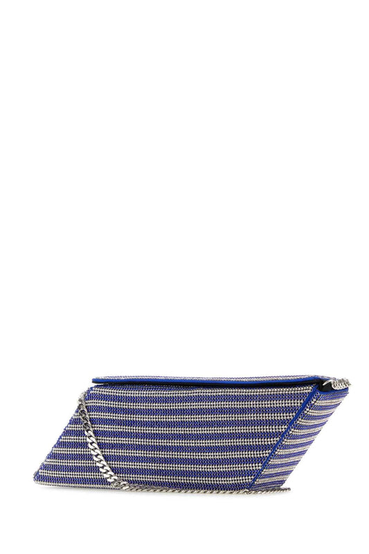 TWO-TONE RHINESTONES CLUTCH