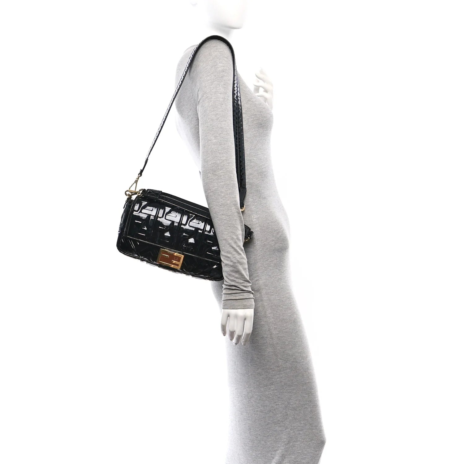 Patent FF 1974 Embossed Baguette Black