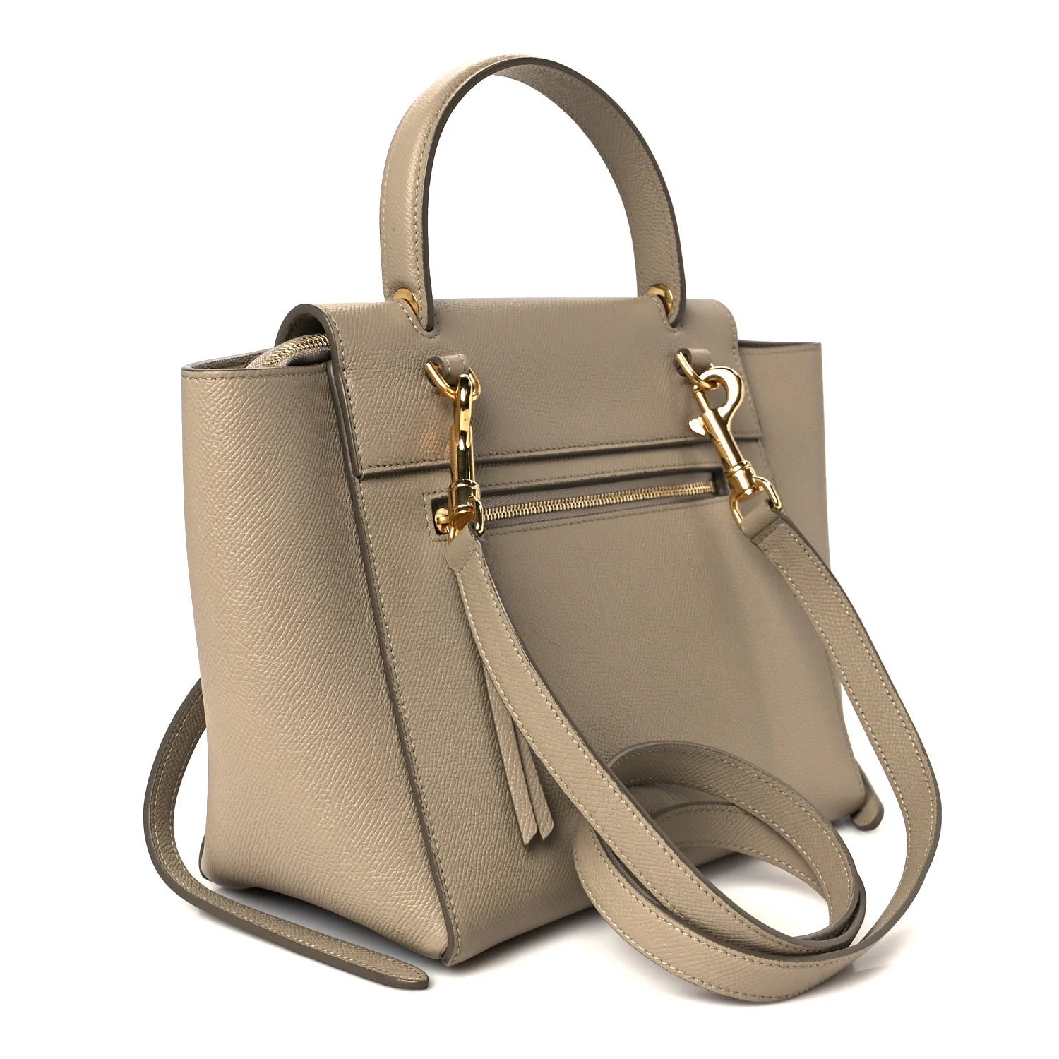 Grained Calfskin Nano Belt Bag Light Taupe