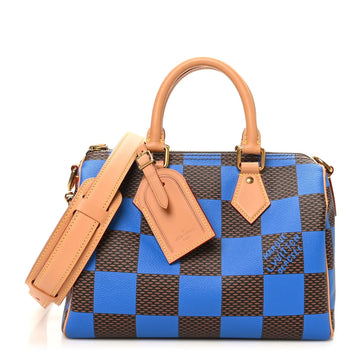 Damier Pop Speedy Bandouliere 25 Blue