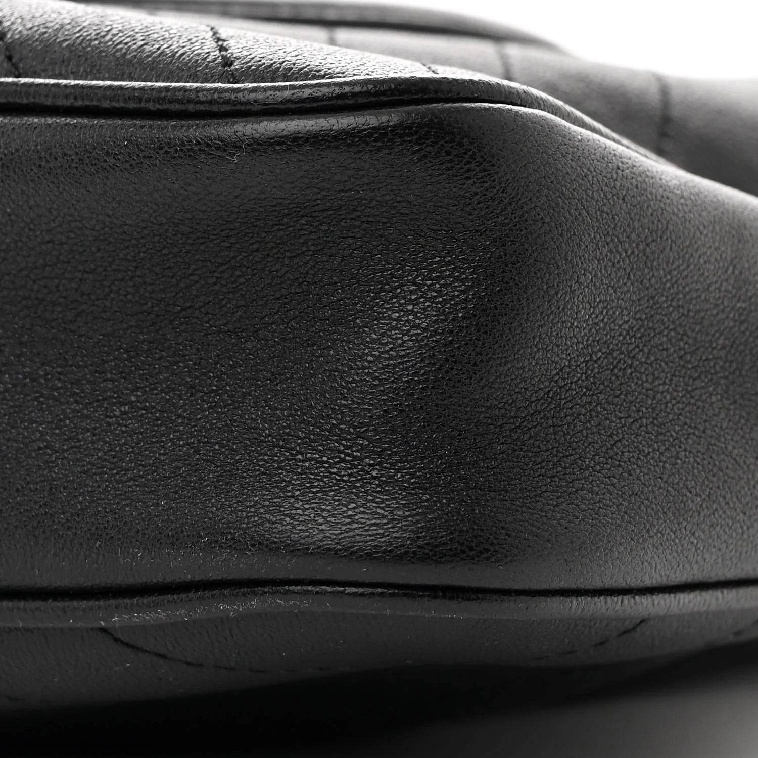 Sakai Be Green Calfskin Diagonal Stitched Small Blondie Tote Black