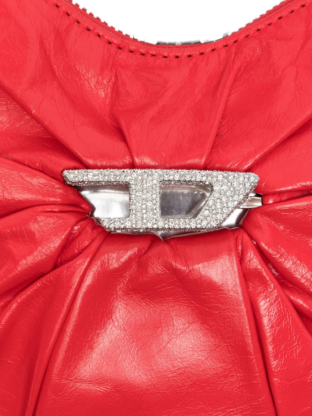 SCRUNCH LEATHER CROSSBODY BAG