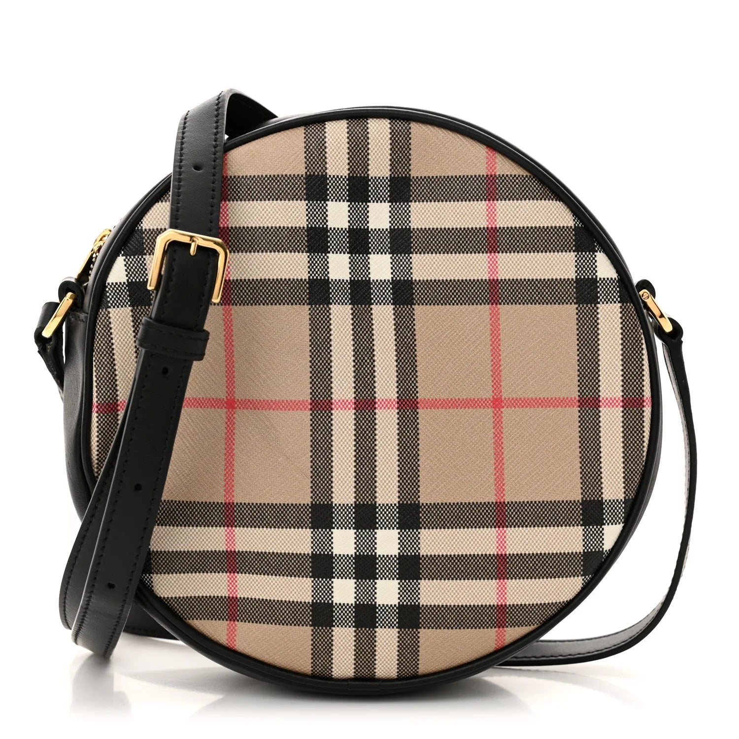 Vintage Check Canvas Calfskin Louise Bag Archive Beige Black