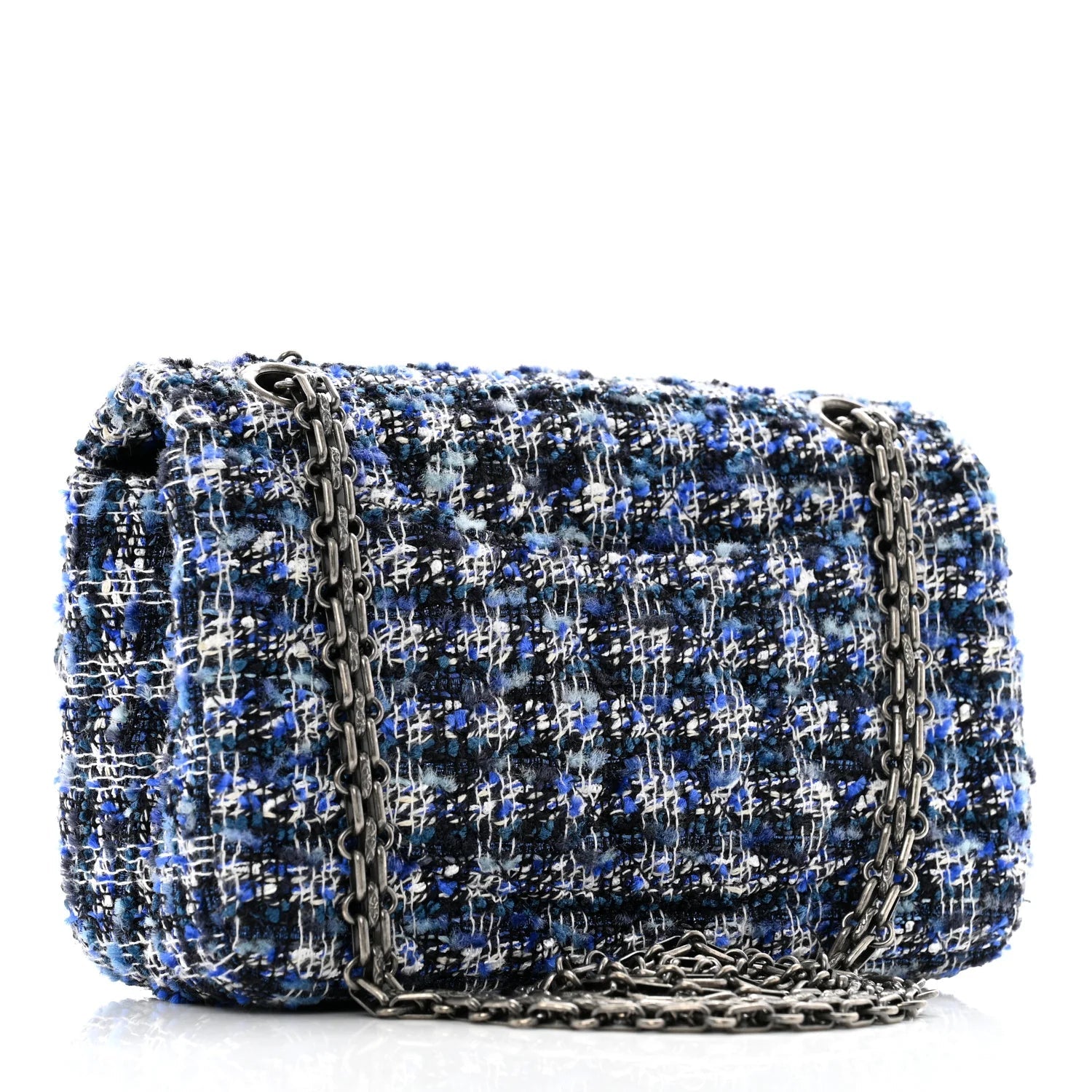 Tweed Quilted 2.55 Reissue Mini Flap Blue