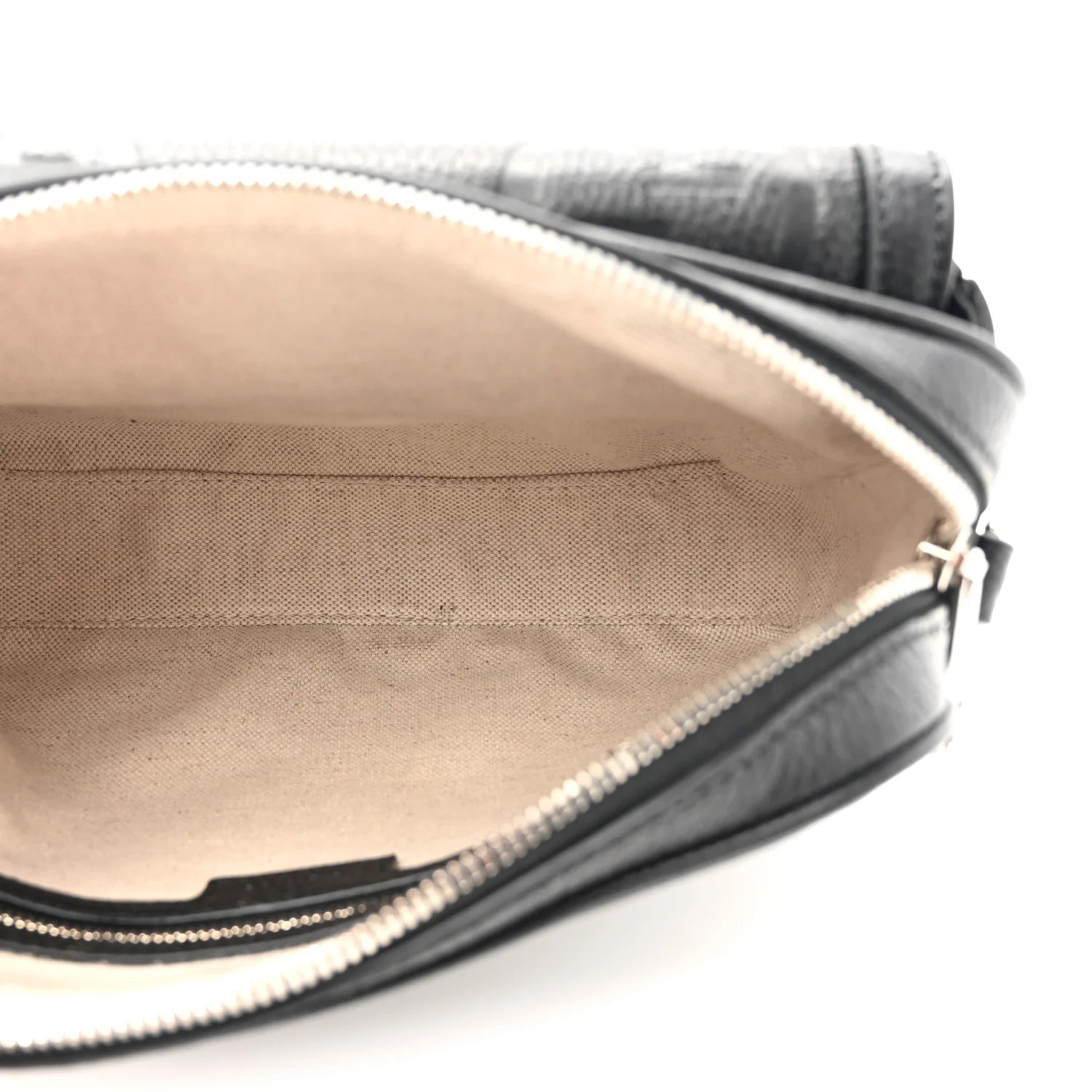 Piuma Calfskin Jumbo GG Embossed Small Messenger Bag Black