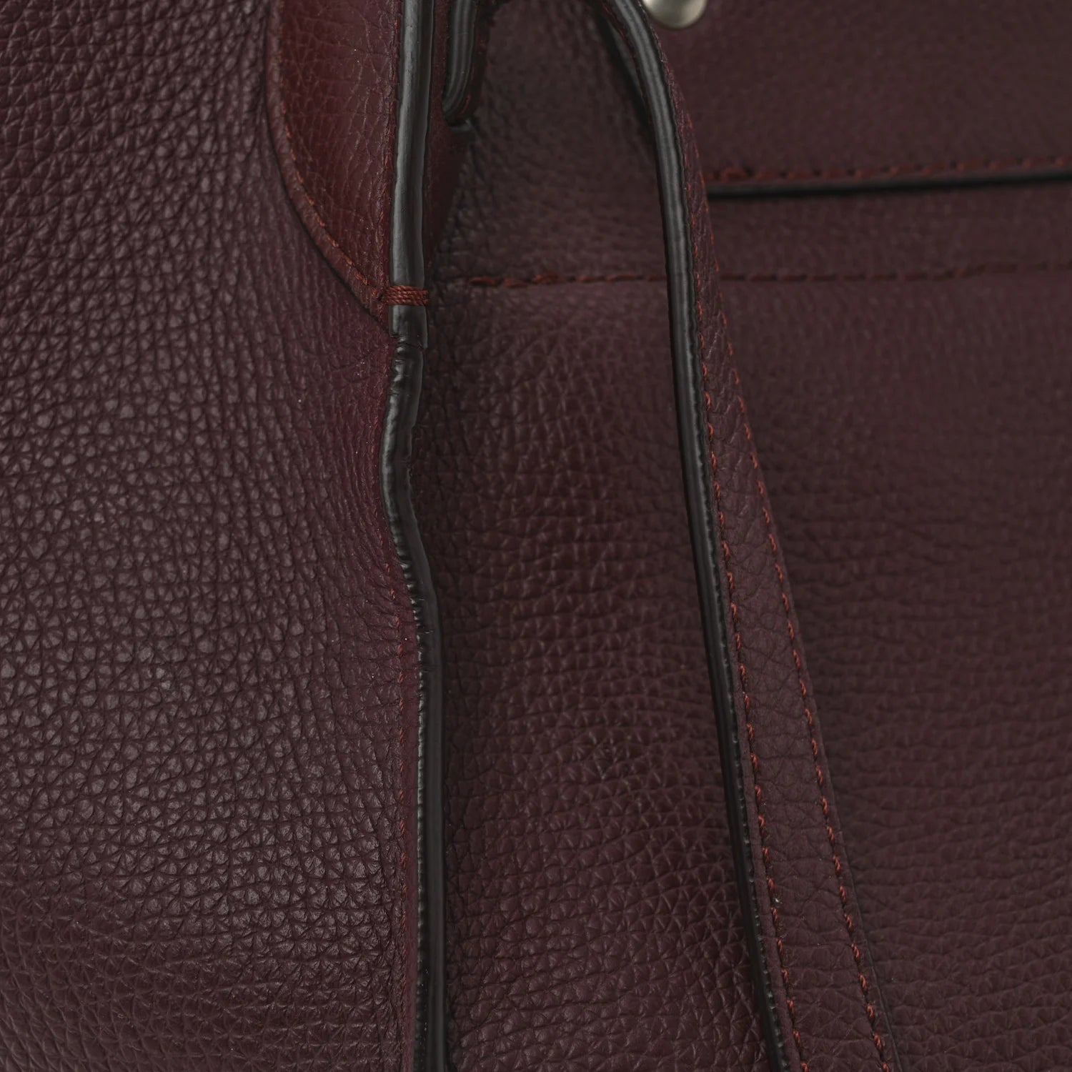 Supple Grained Calfskin Small Big Bag Wine