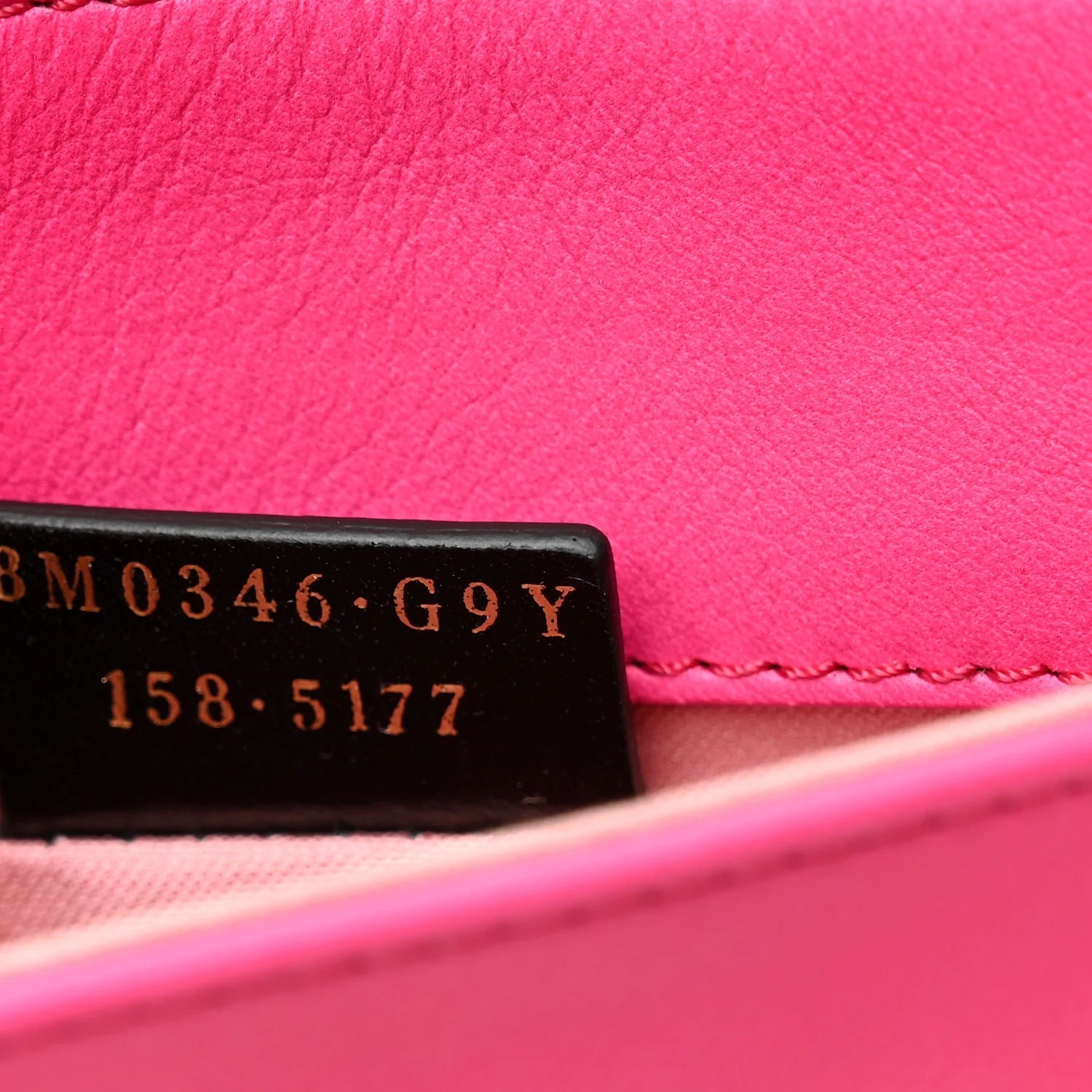 Vitello Flamingo Tube Wallet on Chain Fuchsia