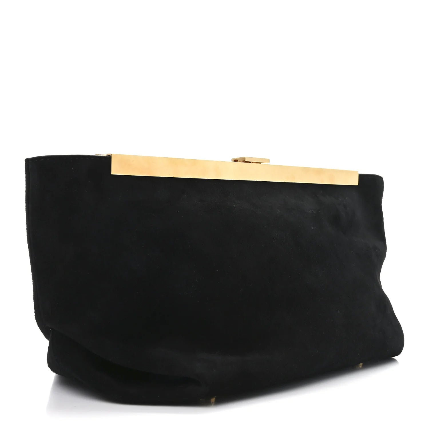 Suede Aimme Envelope Clutch Black