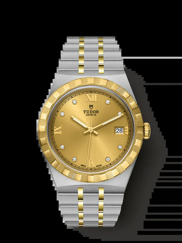 Royal, Stainless Steel and 18K Yellow Gold with Diamond-Set, 38Mm, Ref# M28503-0005