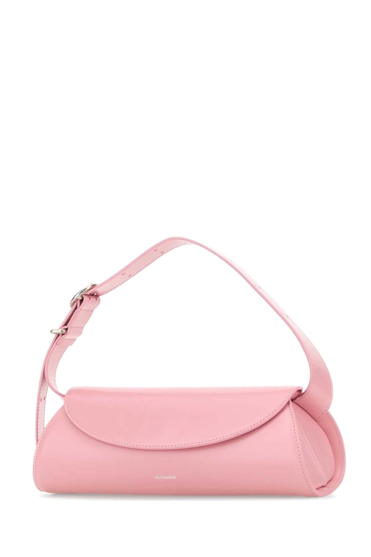 PINK LEATHER SMALL CANNOLO CROSSBODY BAG