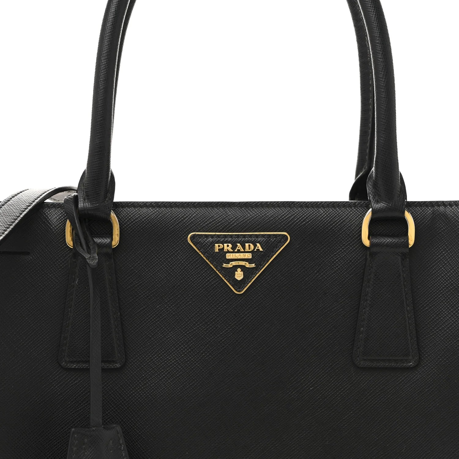 Saffiano Lux Medium Tote Black