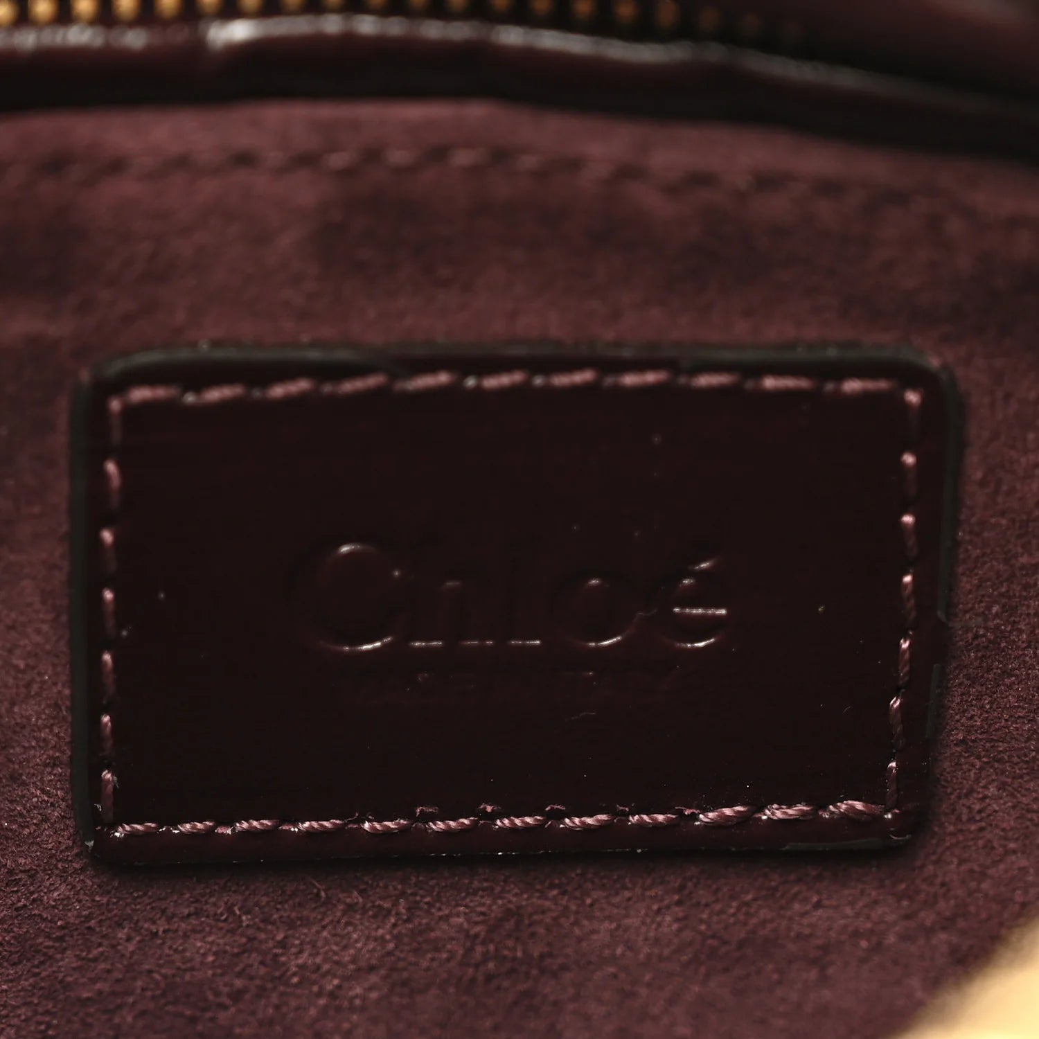 Shiny Calfskin Small Marcie Satchel Auburn Red