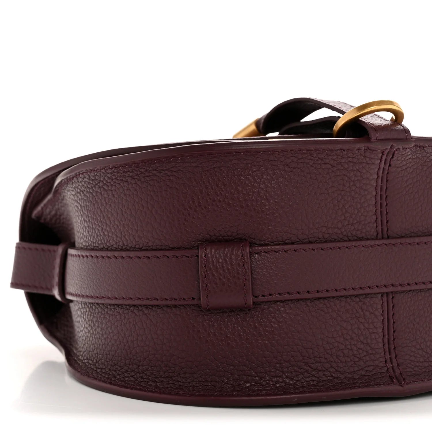 Grained Calfskin Small Marcie Saddle Bag Dimness Purple