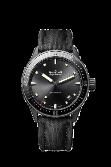 Unworn  Fifty Fathoms Bathyscaphe, Ceramic, 43Mm, Ref# 5000-0130-B52A, Box and Papers