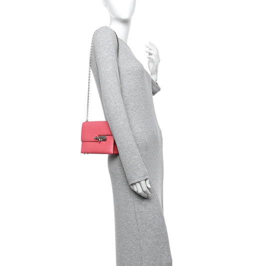 Chevre Mysore Mini Verrou Chaine Bag Rose Azalee