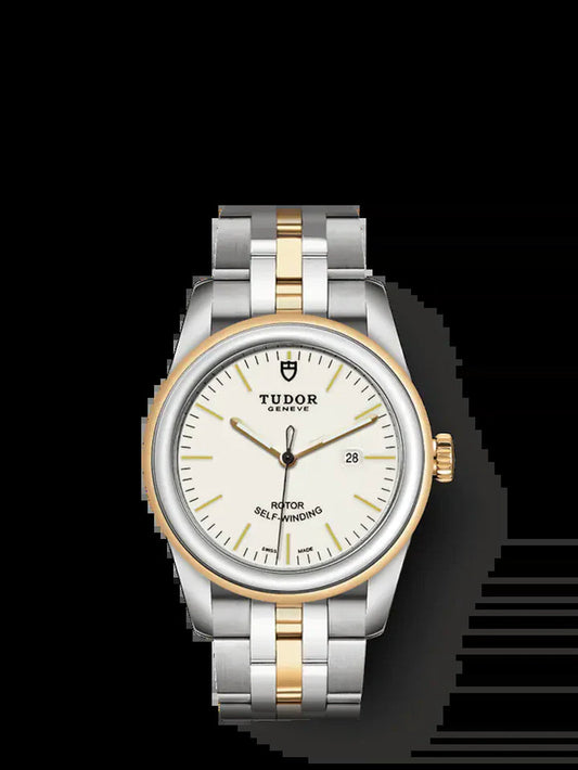 Glamour Date, Stainless Steel and 18K Yellow Gold, 31Mm, Ref# M53003-0065