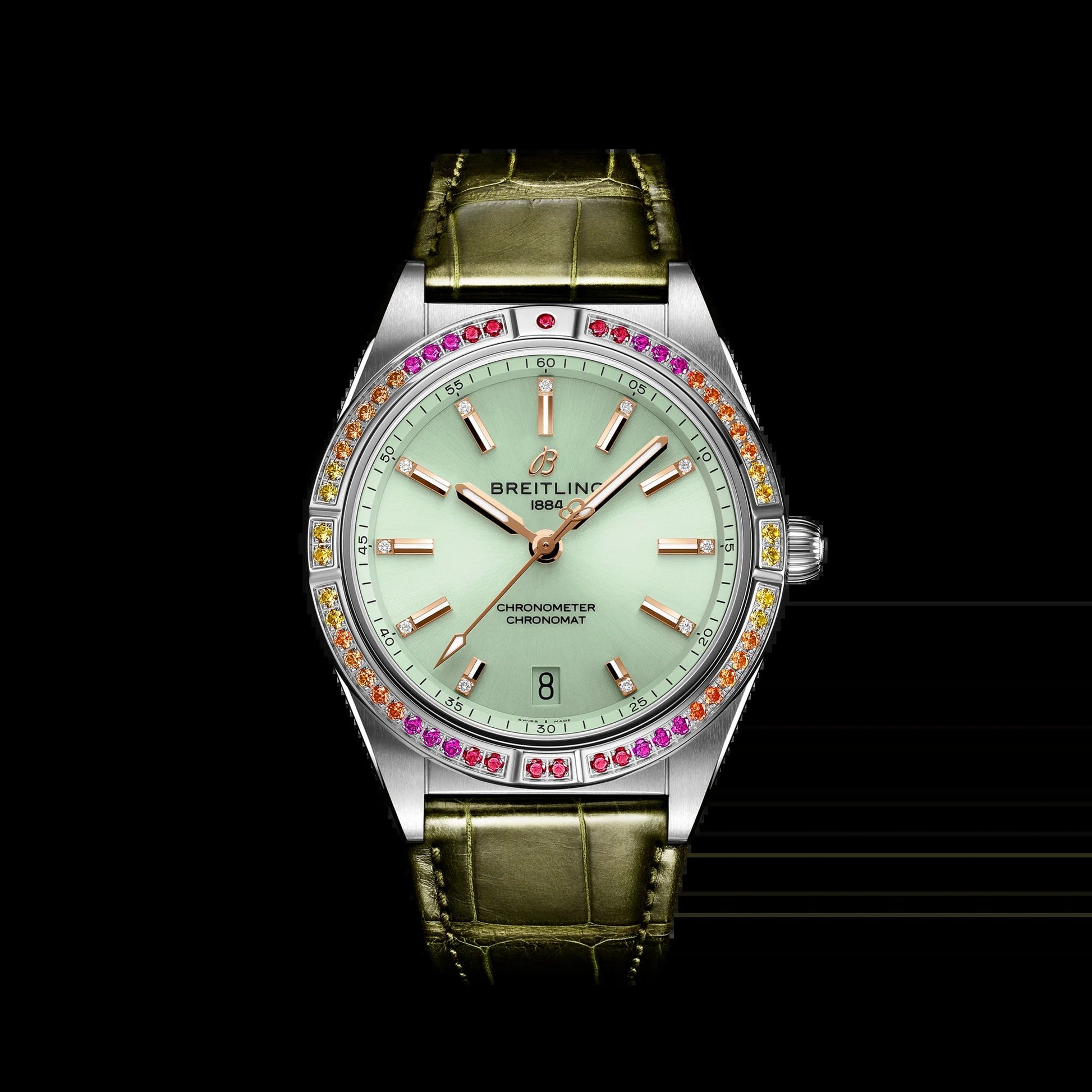 Chronomat Automatic 36 South Sea, Stainless Steel, Diamonds and Gem, Ref# A10380611L1P1, Unworn 2024