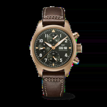 Unworn  Pilot'S Watch Spitfire Chronograph, Bronze, 41Mm, Ref# IW387902, Box and Papers