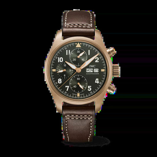 Unworn  Pilot'S Watch Spitfire Chronograph, Bronze, 41Mm, Ref# IW387902, Box and Papers