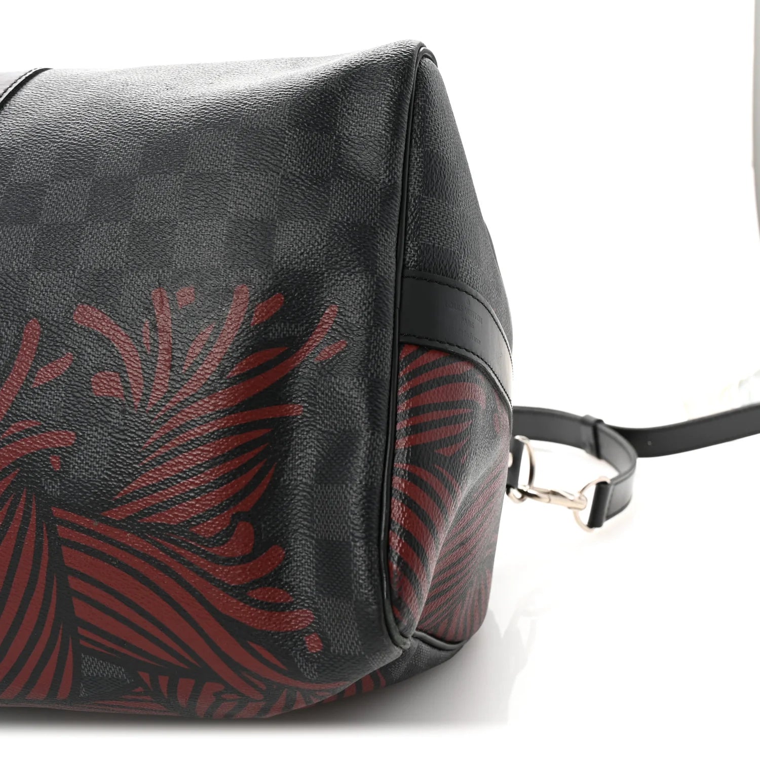 Damier Graphite Rope Keepall Bandouliere 45 Red